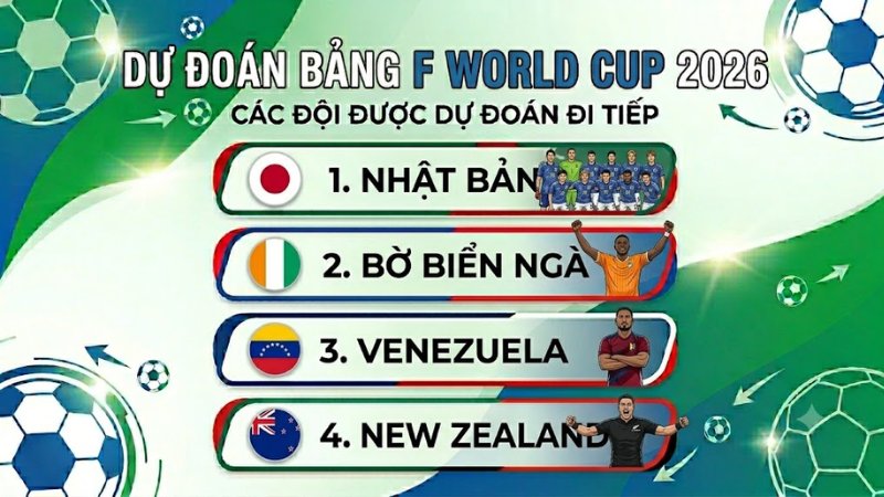 Dự đoán bảng F World Cup 2026