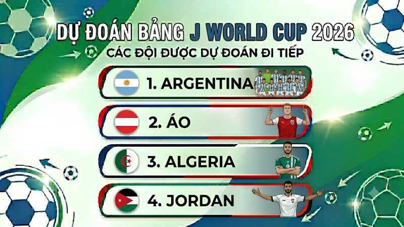 Dự đoán bảng J World Cup 2026