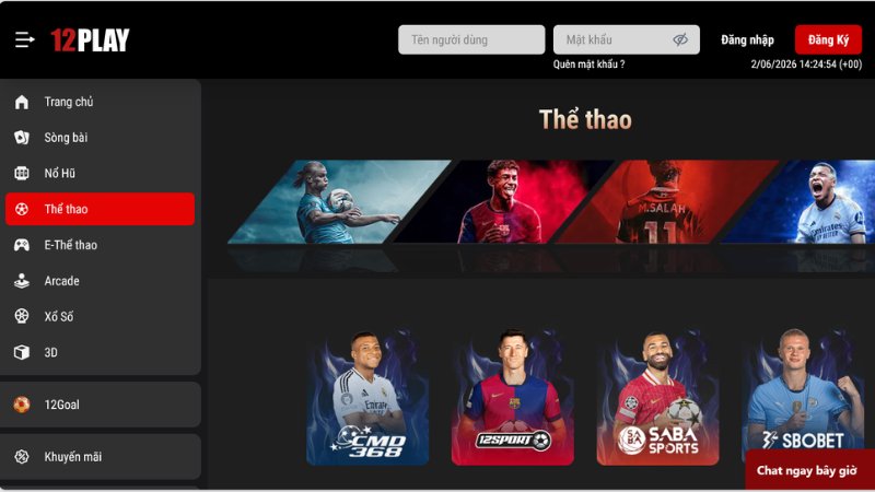 Khám phá thế giới cá cược tại 12PLAY