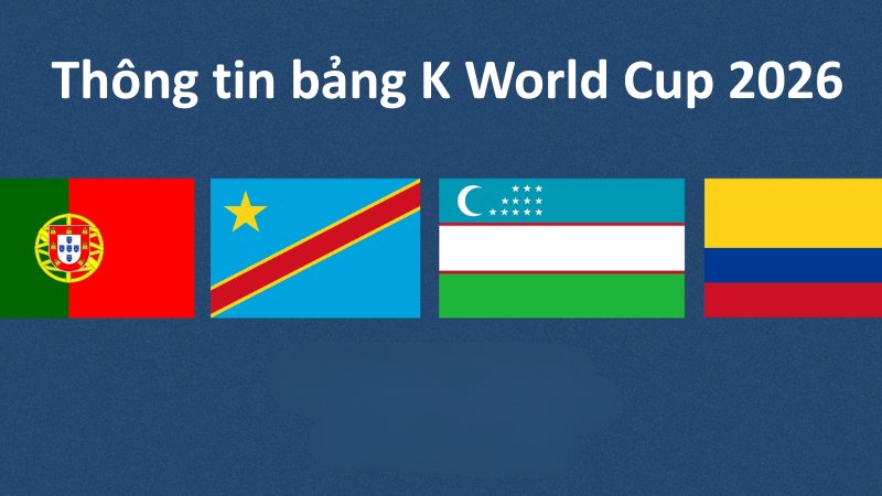 Thông tin bảng K World Cup 2026