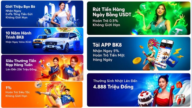 Các khuyến mãi hot nhất tại BK8
