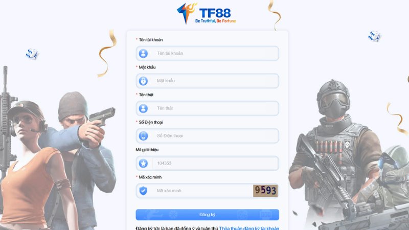Hướng dẫn đăng ký tài khoản TF88 chi tiết