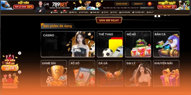 Sản phẩm cá cược tại 789BET